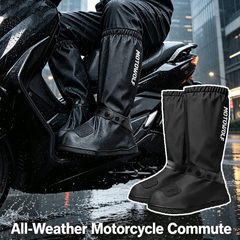 Cycling Shoes For Commute - أغطية أحذية مقاومة للمطر قابلة لإعادة
