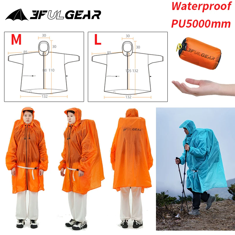 Cycling Rain Jacket Commute - 3F UL GEAR سستة معطف واق