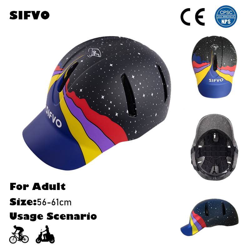Commute Cycling Helmet - SIFVO الكبار أنيق خوذة الدراجة البخارية