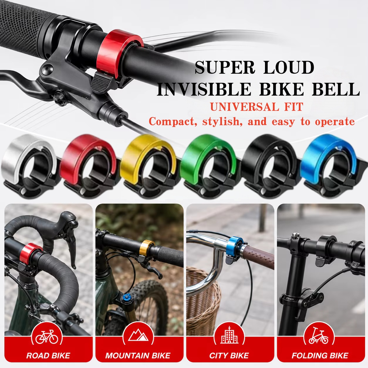 جرس دراجة من السبائك بصوت عالٍ - مراجعة Bell Handlebar Ring وسعره