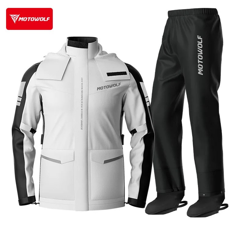 Motowolf عاكس دراجة نارية سترة - مراجعة Cycling Commuter Rain Jacket وسعره