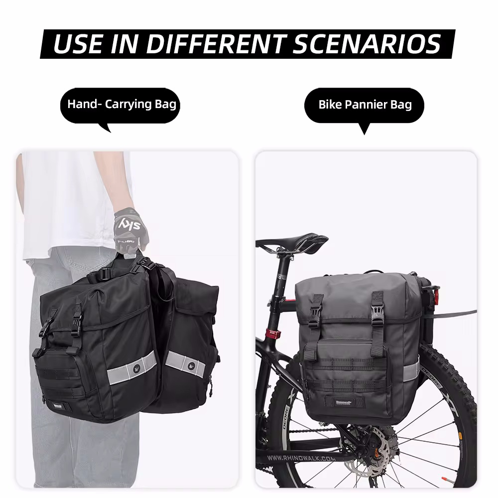 حقيبة دراجة هوائية 40 لتر 2 في - مراجعة Panniers Waterproof Rear وسعره