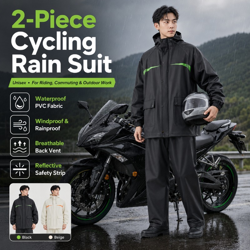 بدلة مطر للدراجات الهوائية مقا - مراجعة Cycling Commuter Rain Jacket وسعره