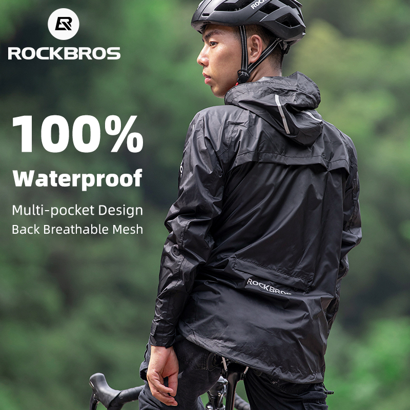ROCKBROS مقاوم للماء ركوب الدر - مراجعة Cycling Rain Jacket Commute وسعره