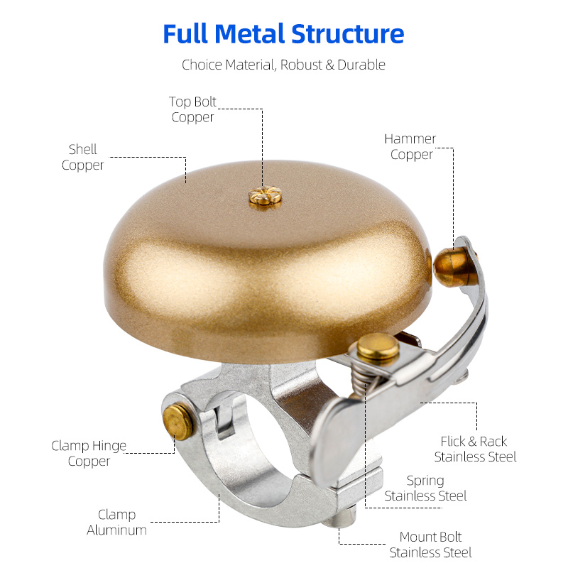 Deemount دورة كلاسيكية النحاس  - مراجعة Bell Handlebar Ring وسعره